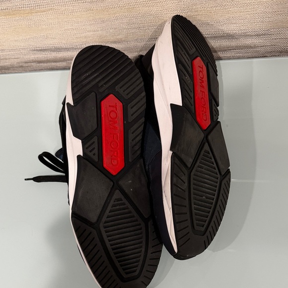 Tom Ford Men's Navy and Black Sneakers - Picture 5 of 5